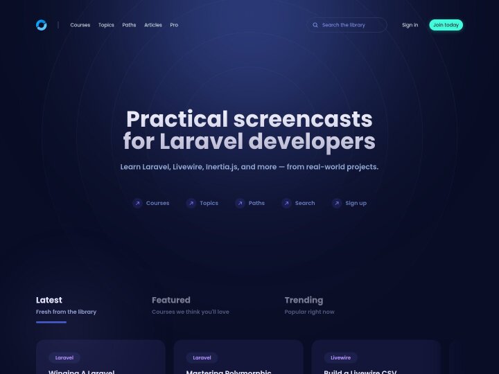 Screenshot of Codecourse