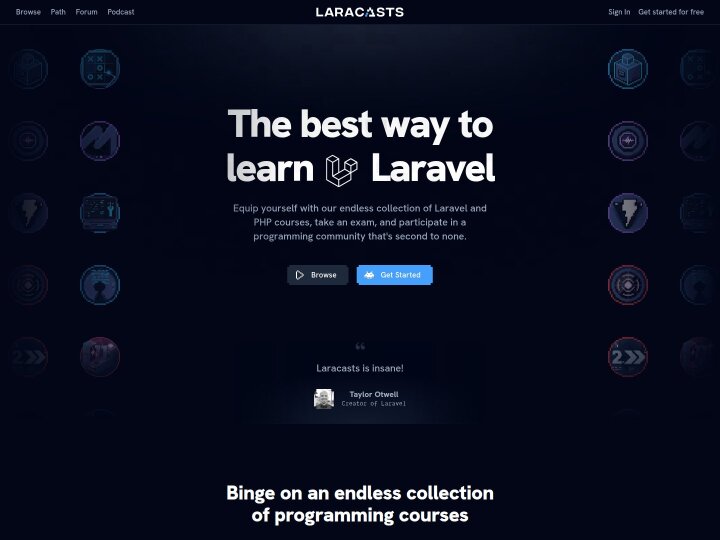 Screenshot of Laracasts